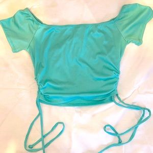 Turquoise crop top